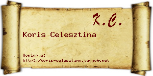 Koris Celesztina névjegykártya